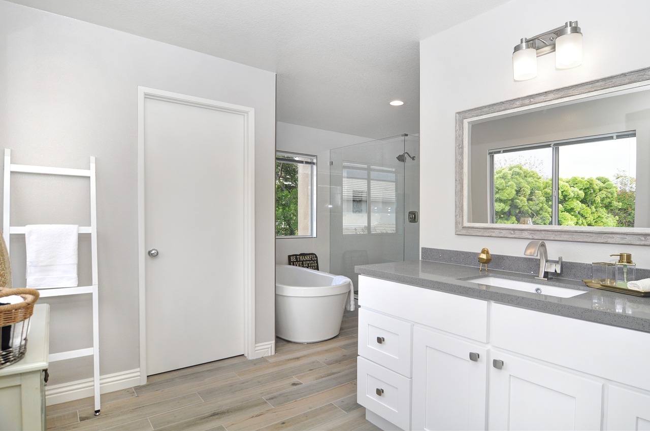 Install bathroom fixtures